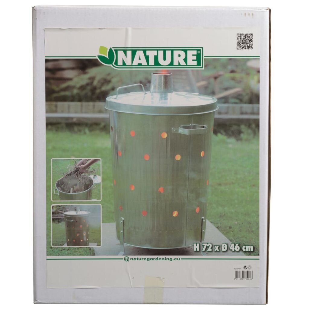 Krosnis šiukšlėms deginti Nature 46x72 cm kaina ir informacija | Komposto dėžės, lauko konteineriai | pigu.lt