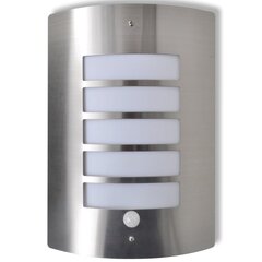 Настенный светильник, нержавеющая сталь, с датчиком движения цена и информация | Уличные светильники | pigu.lt