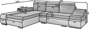Мягкий угловой диван Ontario, белый цена и информация | Угловые диваны | pigu.lt