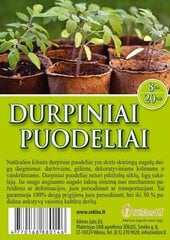 Fasuoti durpiniai puodeliai 8cm, 20vnt. kaina ir informacija | Vazonėliai daiginimui ir persodinimui | pigu.lt