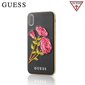 Guess Flower Desire nugarėlės dangtelis telefonui Apple iPhone X / iPhone 10, Juodas kaina ir informacija | Telefono dėklai | pigu.lt