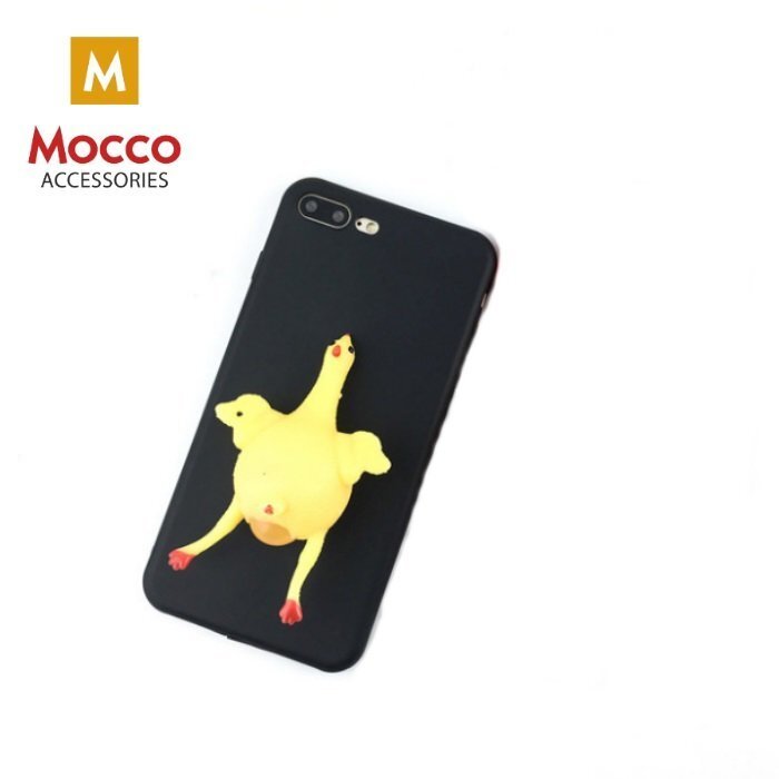 Mocco 4D silikoninis nugarėlės dangtelis su minkštu viščiuku telefonui Samsung A320 Galaxy A3 (2017), Juodas цена и информация | Telefono dėklai | pigu.lt