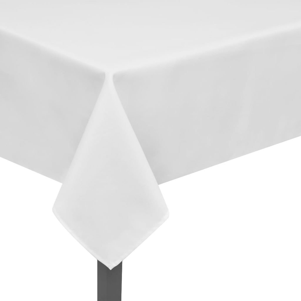 5 staltiesės, 130 x 130 cm, baltos цена и информация | Staltiesės, servetėlės | pigu.lt