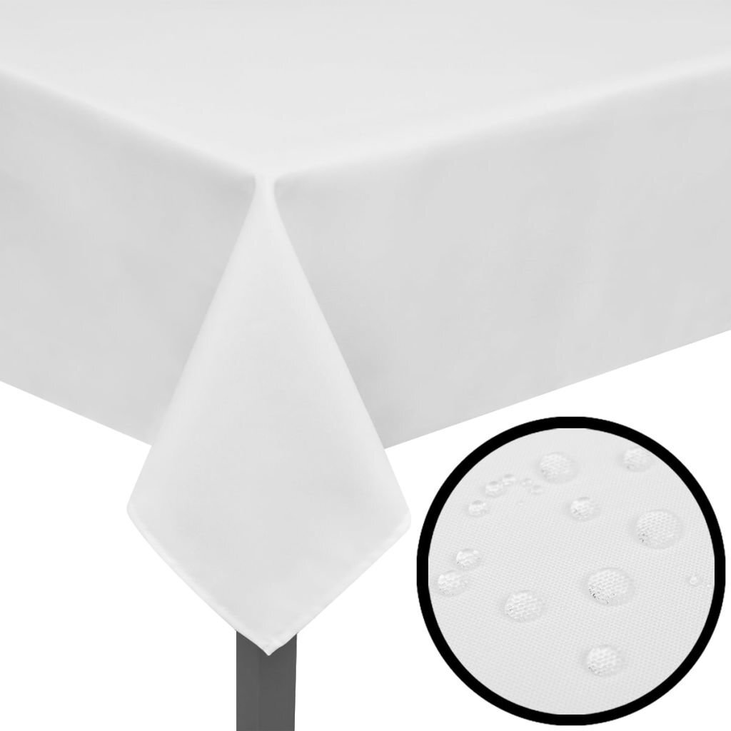 Staltiesių rinkinys, 220x130 cm, 5 vnt, baltos kaina ir informacija | Staltiesės, servetėlės | pigu.lt