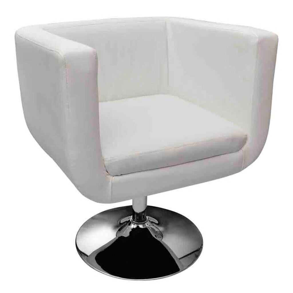 Kubo formos fotelių komplektas, balti kaina ir informacija | Svetainės foteliai | pigu.lt