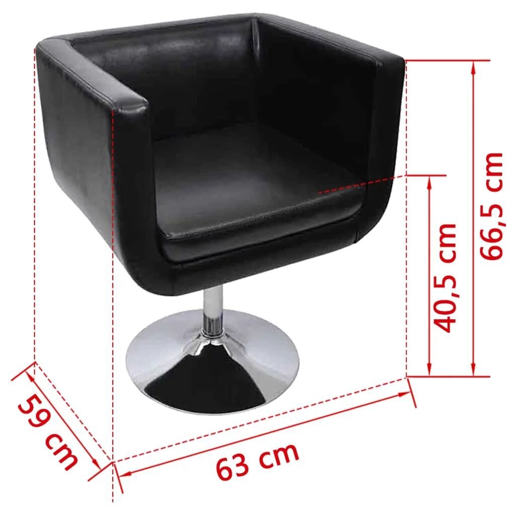Fotelių komplektas, juoda kaina ir informacija | Svetainės foteliai | pigu.lt