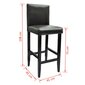 Baro stalas su 2 juodomis baro kėdėmis kaina ir informacija | Valgomojo komplektai | pigu.lt