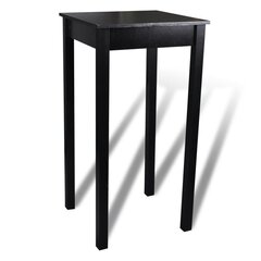 Барный стол 55 х 107 см с 2 стульями Черный цена и информация | Комплекты мебели для столовой | pigu.lt