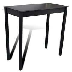 Барный стол с 2 стульями, черный цена и информация | Комплекты мебели для столовой | pigu.lt