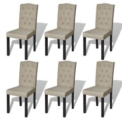 Набор обеденных стульев в античном стиле, бежевый 6 шт. цена и информация | Стулья для кухни и столовой | pigu.lt