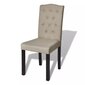 Antikvarinio stiliaus valgomojo kėdžių komplektas, smėlio spalvos 6 vnt. kaina ir informacija | Virtuvės ir valgomojo kėdės | pigu.lt