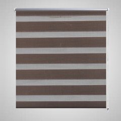 Жалюзи, рулонная штора Zebra, 80 x 150 см, кофейного цвета цена и информация | Рулонные шторы | pigu.lt