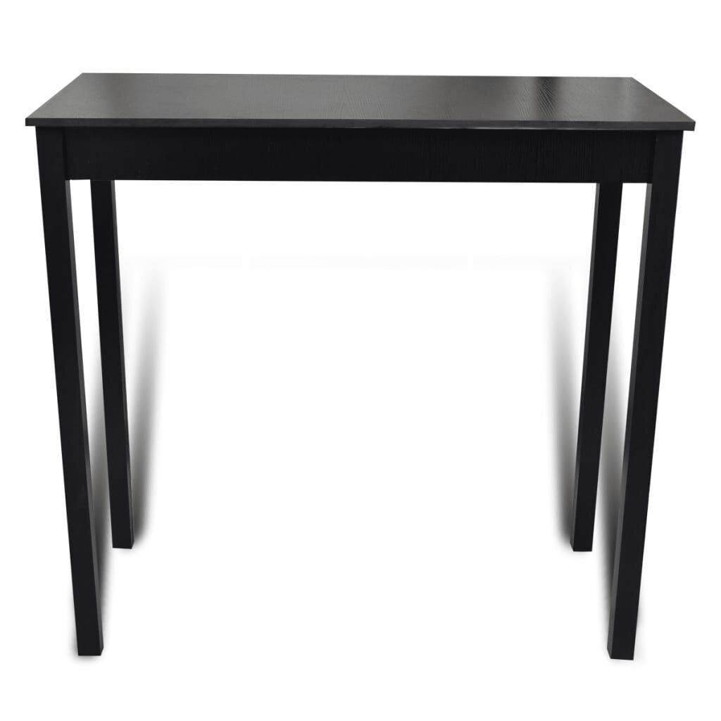 Baro staliukas, pietų stalas 115 x 55 x 107 cm, juodas kaina ir informacija | Virtuvės ir valgomojo stalai, staliukai | pigu.lt