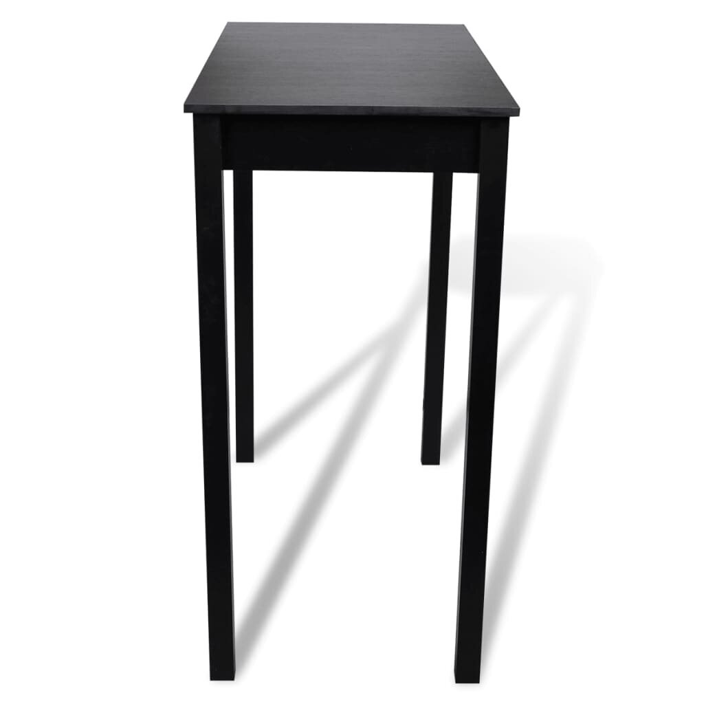Baro staliukas, pietų stalas 115 x 55 x 107 cm, juodas цена и информация | Virtuvės ir valgomojo stalai, staliukai | pigu.lt
