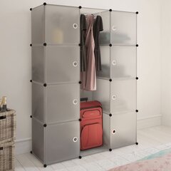 Трансформируемый шкаф с 9 отсеками, 37 x 115 150 см, белый цена и информация | Шкафы | pigu.lt