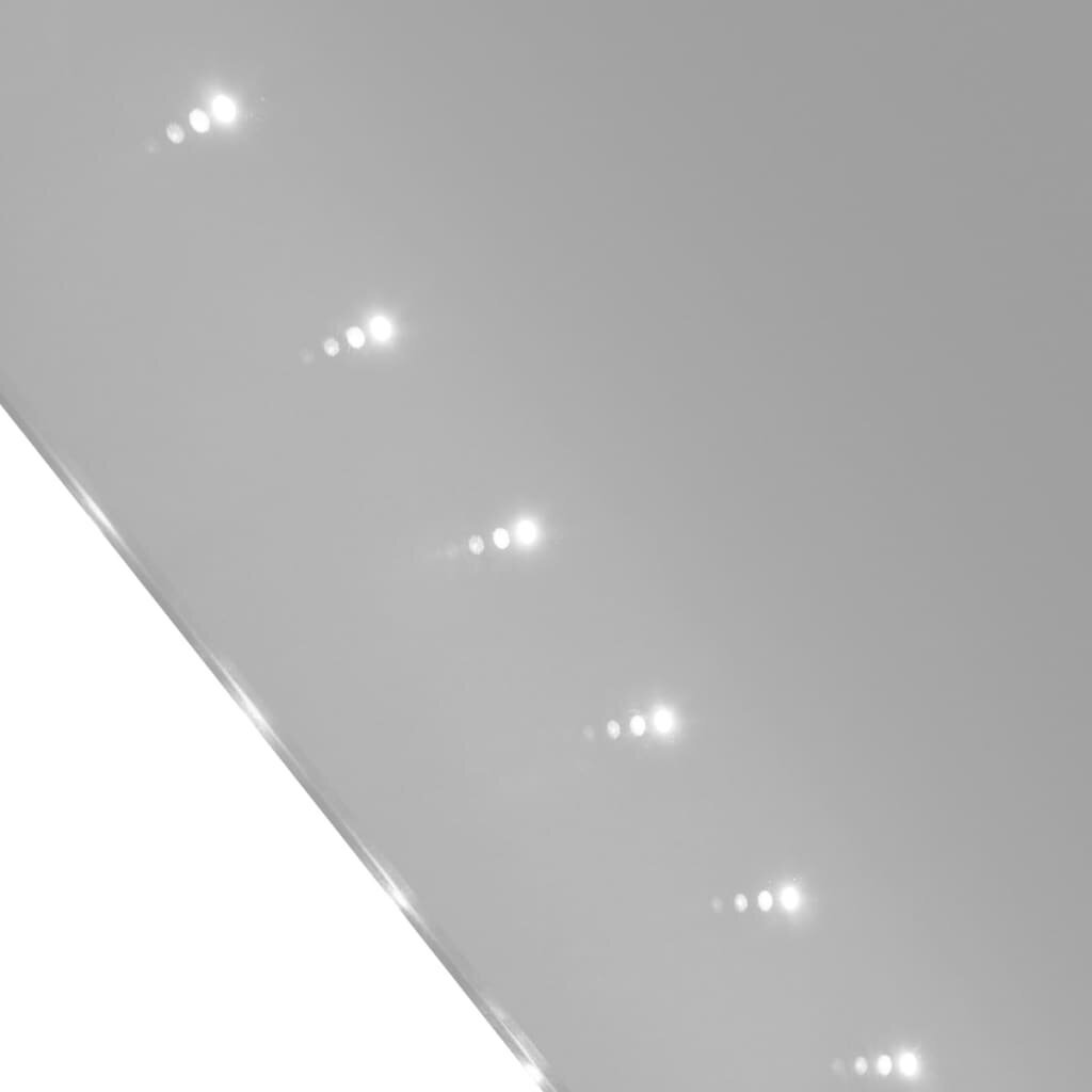 Sieninis vonios veidrodis su LED apšvietimu 100 x 60 cm цена и информация | Veidrodžiai | pigu.lt