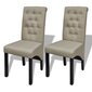 2 antikvarinio stiliaus valgomojo kėdžių komplektas, smėlio sp. kaina ir informacija | Virtuvės ir valgomojo kėdės | pigu.lt