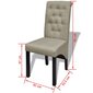 2 antikvarinio stiliaus valgomojo kėdžių komplektas, smėlio sp. kaina ir informacija | Virtuvės ir valgomojo kėdės | pigu.lt