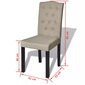 Valgomojo kėdės, 2 vnt., šviesiai rudos spalvos, audinys kaina ir informacija | Virtuvės ir valgomojo kėdės | pigu.lt