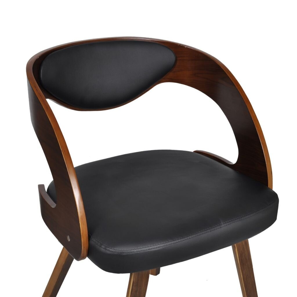 Dviejų rudos spalvos, valgomojo kėdžių mediniu rėmu, komplektas kaina ir informacija | Virtuvės ir valgomojo kėdės | pigu.lt