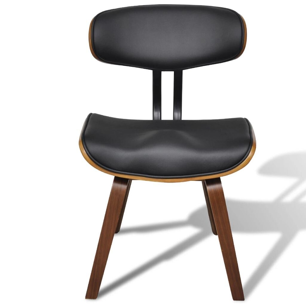 Dirbtinės odos valgomojo kėdė su atlošu, 2 vnt. kaina ir informacija | Virtuvės ir valgomojo kėdės | pigu.lt