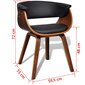 Valgomojo kėdė, dirbtinė oda, rudos spalvos kaina ir informacija | Virtuvės ir valgomojo kėdės | pigu.lt