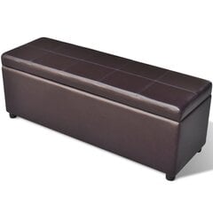 Длинная скамейка - ящик для хранения, коричневая цена и информация | Полки для обуви, банкетки | pigu.lt