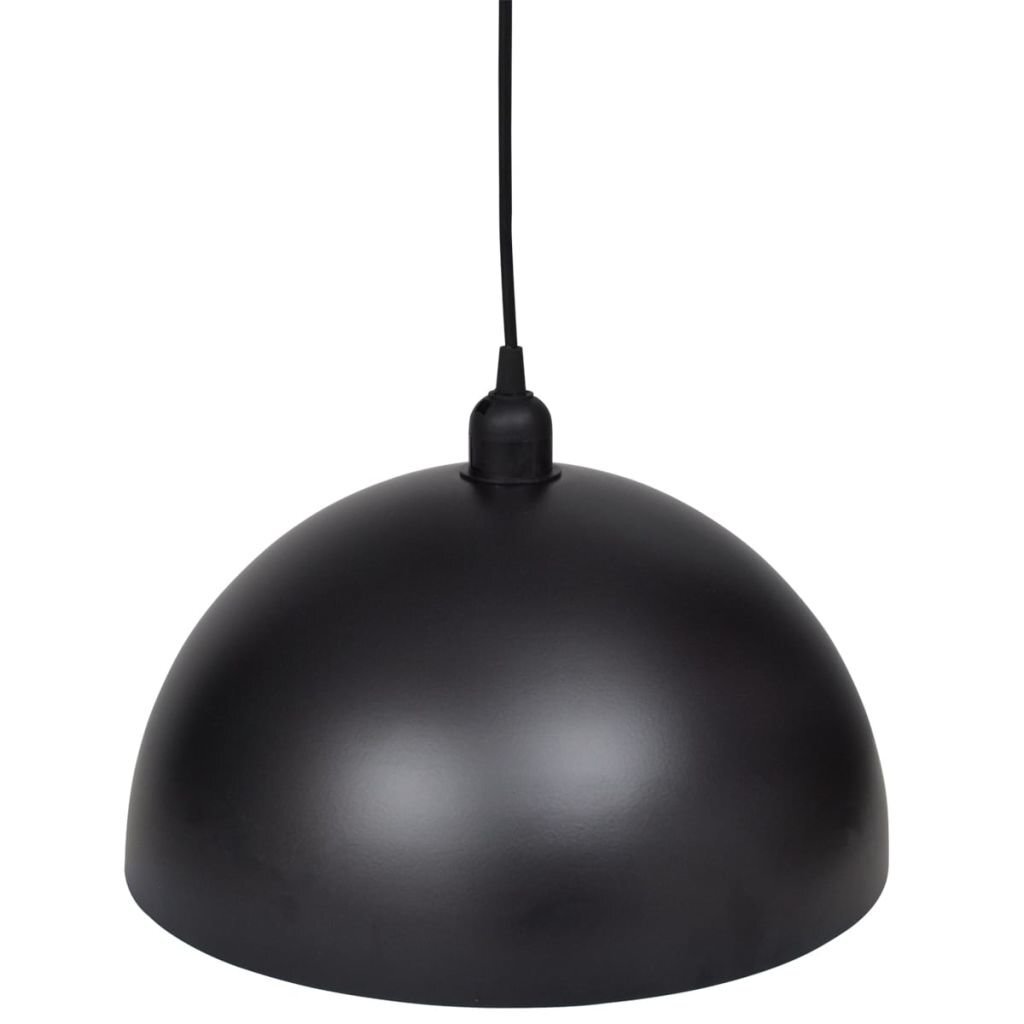 Juodas pusapvalis lubų šviestuvas, 2 vnt. цена и информация | Pakabinami šviestuvai | pigu.lt