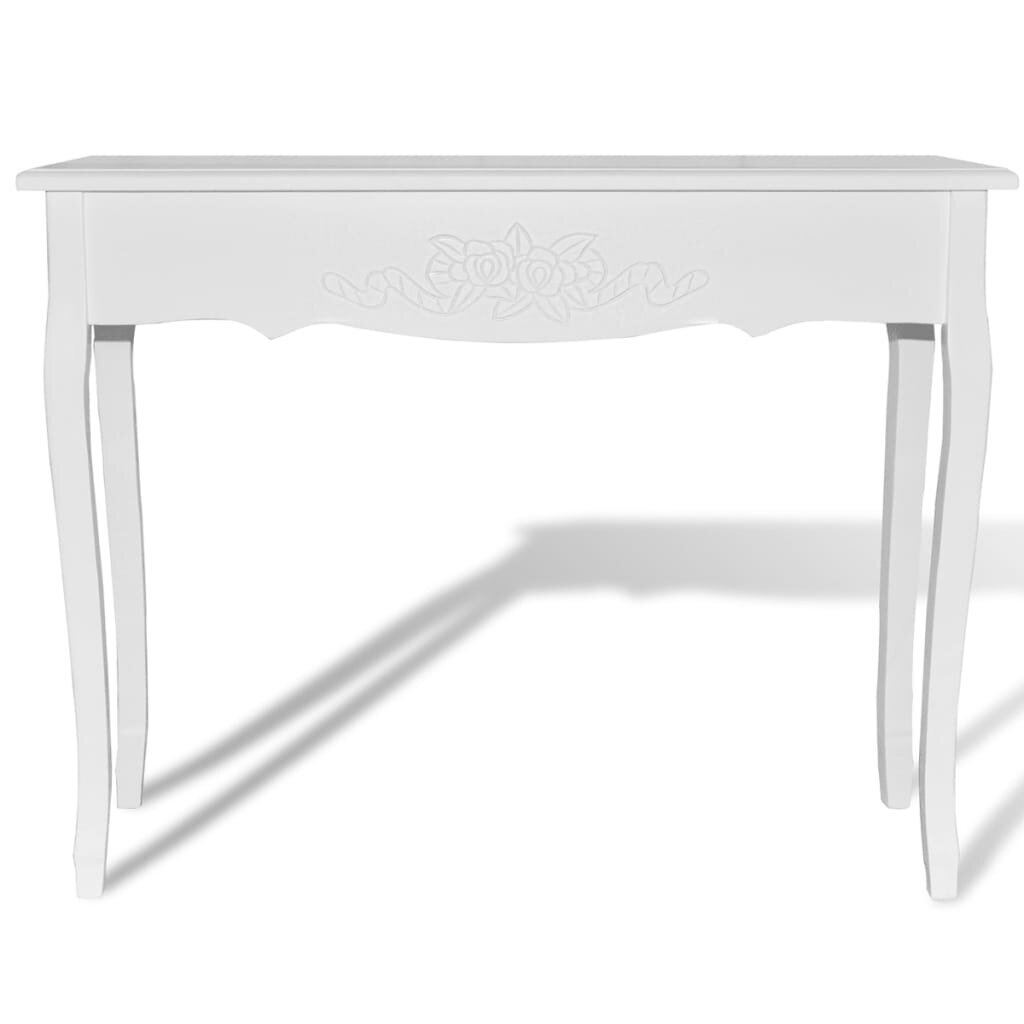 Kosmetinis, konsolinis staliukas, baltas kaina ir informacija | Stalai-konsolės | pigu.lt
