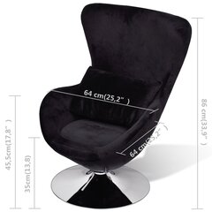 Sukamasis krėslas su pagalvėle, juodas kaina ir informacija | Svetainės foteliai | pigu.lt