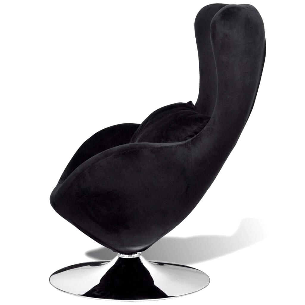 Sukamasis krėslas su pagalvėle, juodas kaina ir informacija | Svetainės foteliai | pigu.lt