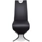 Dviejų kėdžių komplektas, gembės formos, juodos kaina ir informacija | Virtuvės ir valgomojo kėdės | pigu.lt