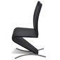 Dviejų kėdžių komplektas, gembės formos, juodos kaina ir informacija | Virtuvės ir valgomojo kėdės | pigu.lt