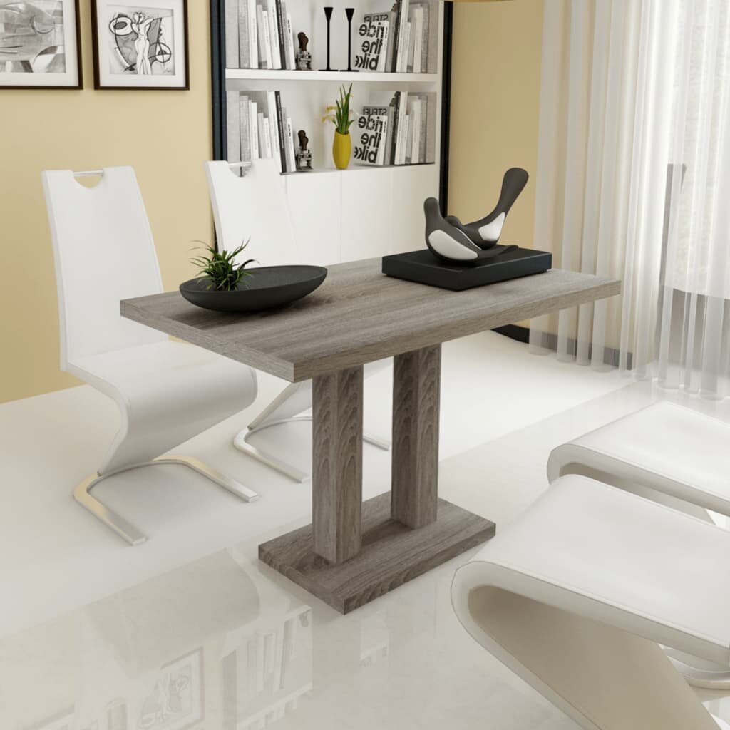 Valgomojo stalas iš MDF plokščių, ąžuolo imitacija kaina ir informacija | Virtuvės ir valgomojo stalai, staliukai | pigu.lt