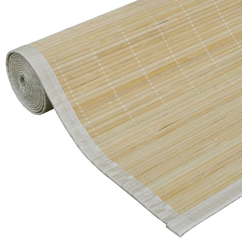 Stačiakampis kilimas iš bambuko, natūralios spalvos 80 x 300 cm цена и информация | Kilimai | pigu.lt