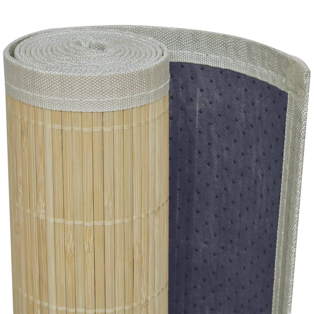 Stačiakampis kilimas iš bambuko, natūralios spalvos 150 x 200 cm kaina ir informacija | Kilimai | pigu.lt