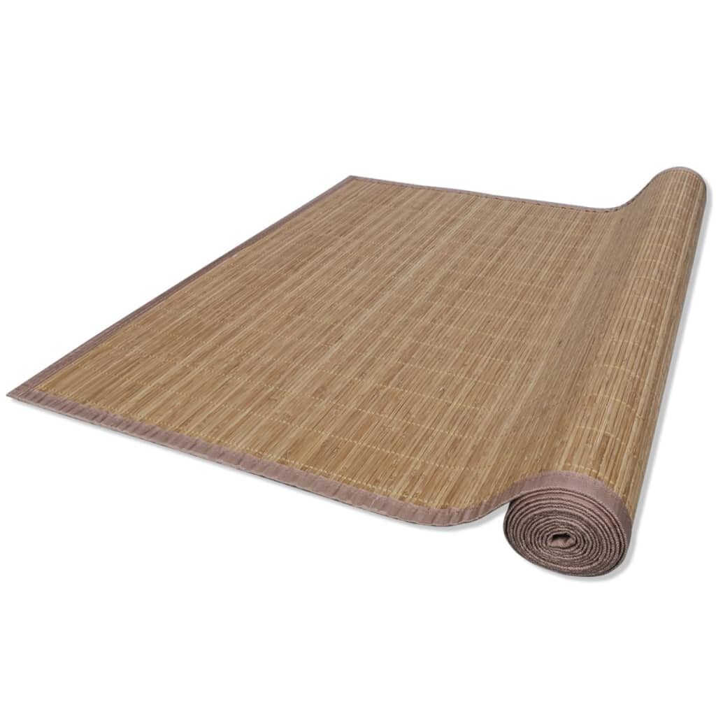 Stačiakampis rudas kilimas iš bambuko 150 x 200 cm kaina ir informacija | Kilimai | pigu.lt