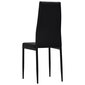 4 grakščių linijų valgomojo kėdės, juodos kaina ir informacija | Virtuvės ir valgomojo kėdės | pigu.lt