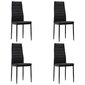 4 grakščių linijų valgomojo kėdės, juodos kaina ir informacija | Virtuvės ir valgomojo kėdės | pigu.lt