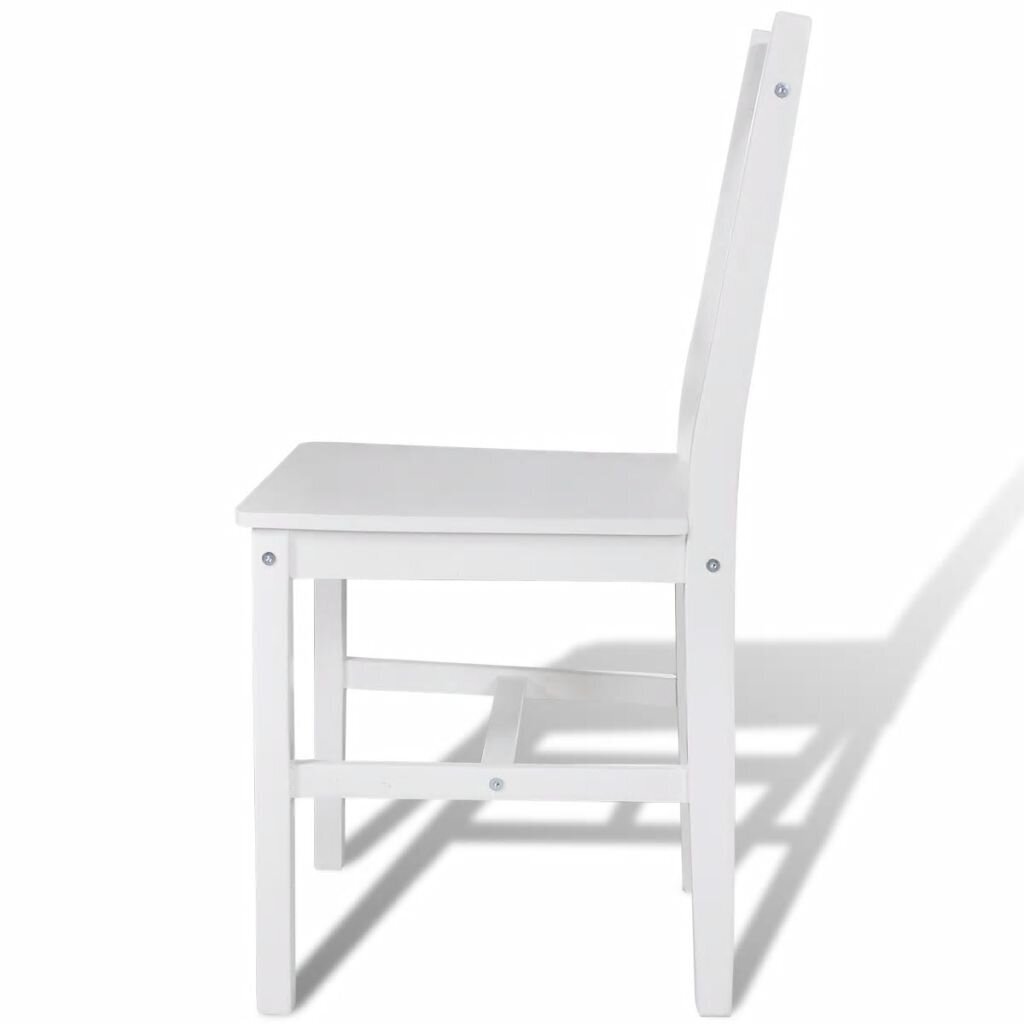 2 medinės valgomojo kėdės, baltos kaina ir informacija | Virtuvės ir valgomojo kėdės | pigu.lt
