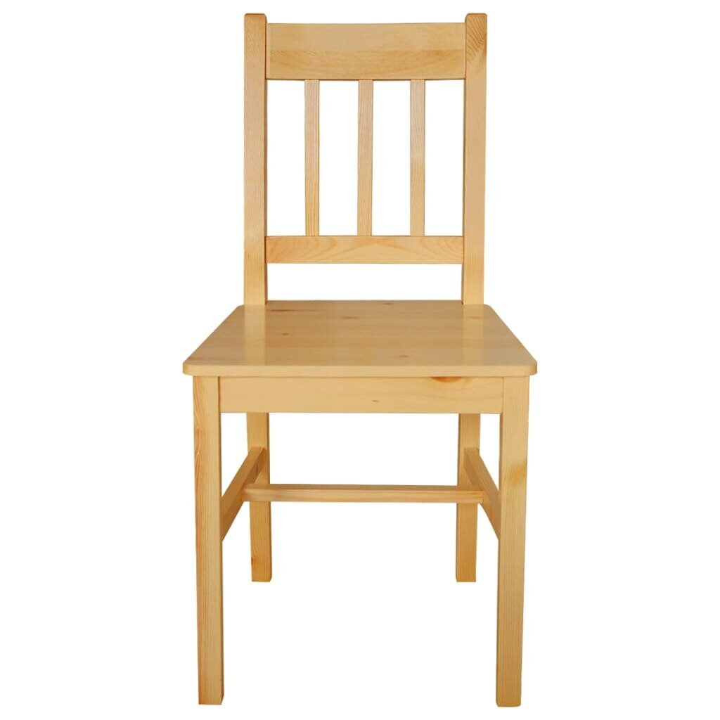 Medinės valgomojo kėdės, natūralaus medžio spalvos, 4 vnt. цена и информация | Virtuvės ir valgomojo kėdės | pigu.lt