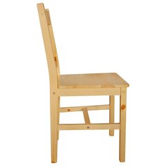Medinės valgomojo kėdės, natūralaus medžio spalvos, 4 vnt. kaina ir informacija | Virtuvės ir valgomojo kėdės | pigu.lt