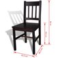 Valgomojo kėdės, medinės, 4 vnt. kaina ir informacija | Virtuvės ir valgomojo kėdės | pigu.lt