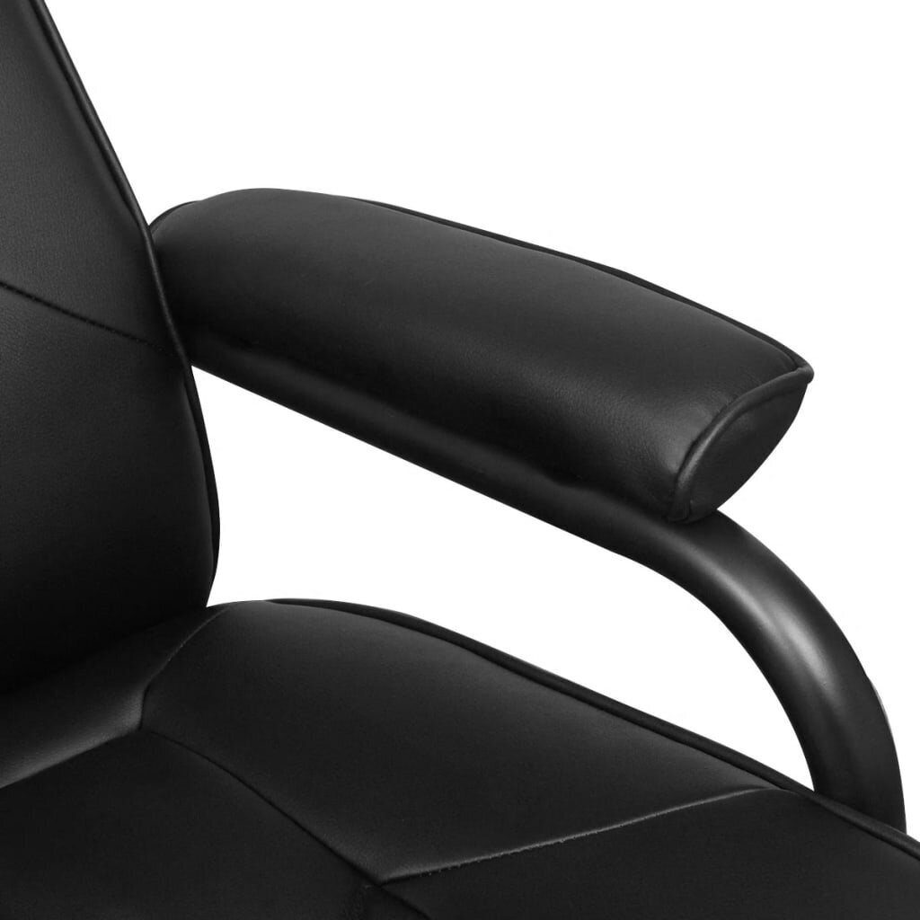 Reguliuojamas krėslas su kėdute kojoms, juodas kaina ir informacija | Svetainės foteliai | pigu.lt