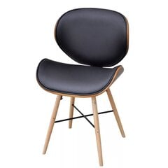 Комплект обеденных стульев с гнутым деревянным каркасом, 2 шт. цена и информация | Стулья для кухни и столовой | pigu.lt