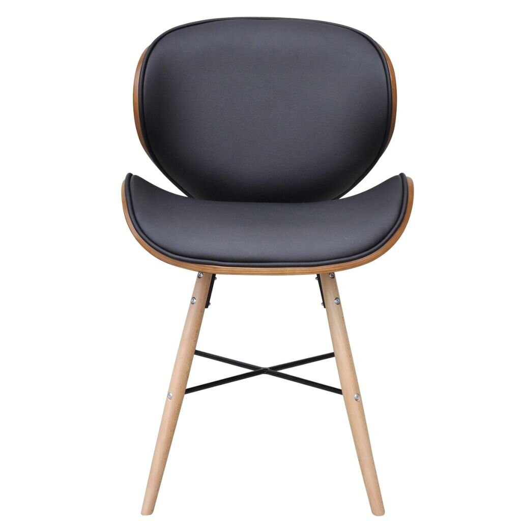 Valgomojo kėdžių komplektas su lenktos medienos rėmu, 2 vnt. kaina ir informacija | Virtuvės ir valgomojo kėdės | pigu.lt