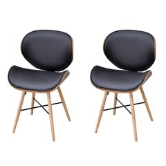 Комплект обеденных стульев с гнутым деревянным каркасом, 2 шт. цена и информация | Стулья для кухни и столовой | pigu.lt
