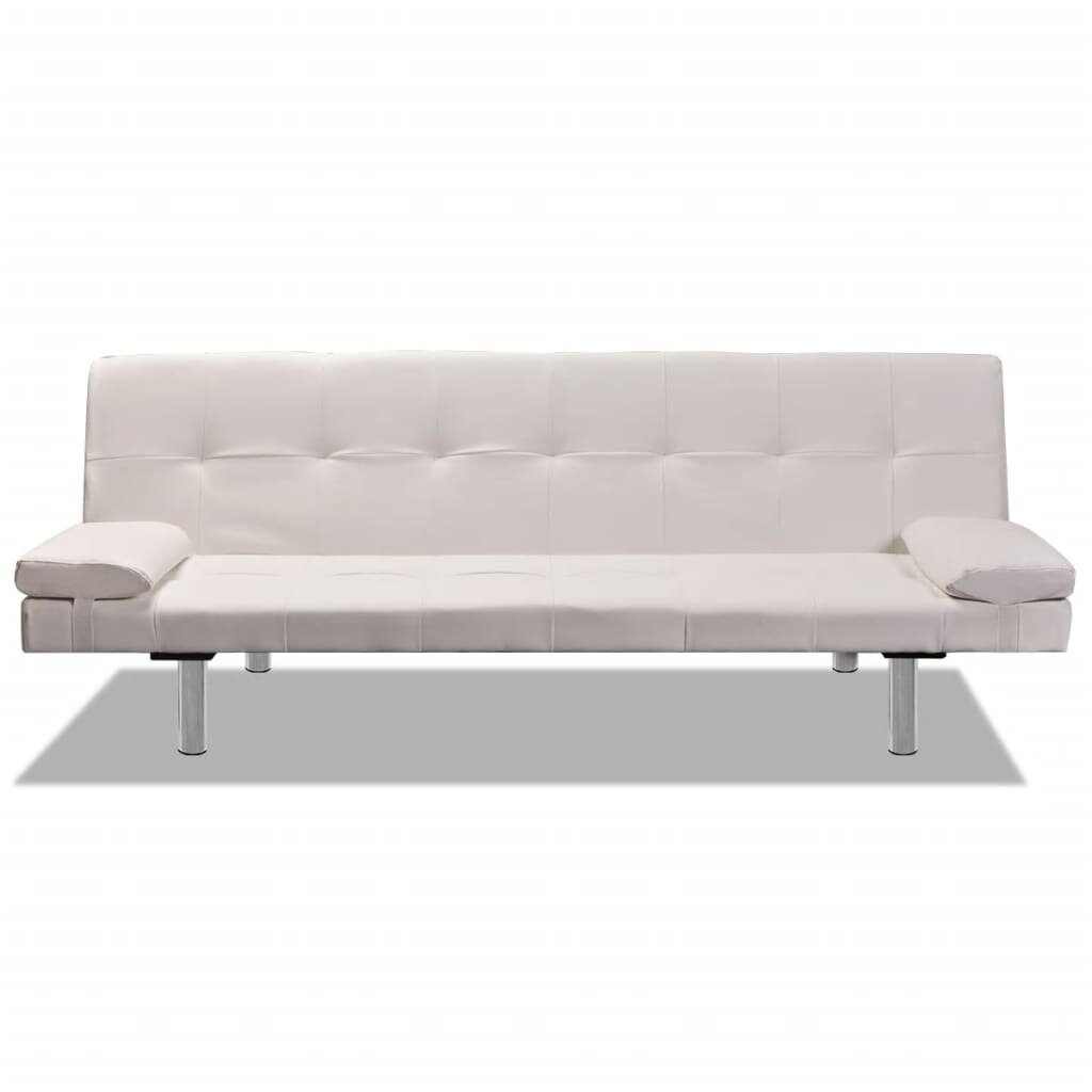 Sofa-lova su 2 pagalvėmis, balta kaina ir informacija | Sofos | pigu.lt