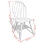 2 medinės valgomojo kėdės užapvalintu atlošu, baltos kaina ir informacija | Virtuvės ir valgomojo kėdės | pigu.lt
