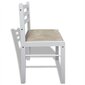 2 medinės valgomojo kėdės kvadratiniu atlošu, baltos kaina ir informacija | Virtuvės ir valgomojo kėdės | pigu.lt